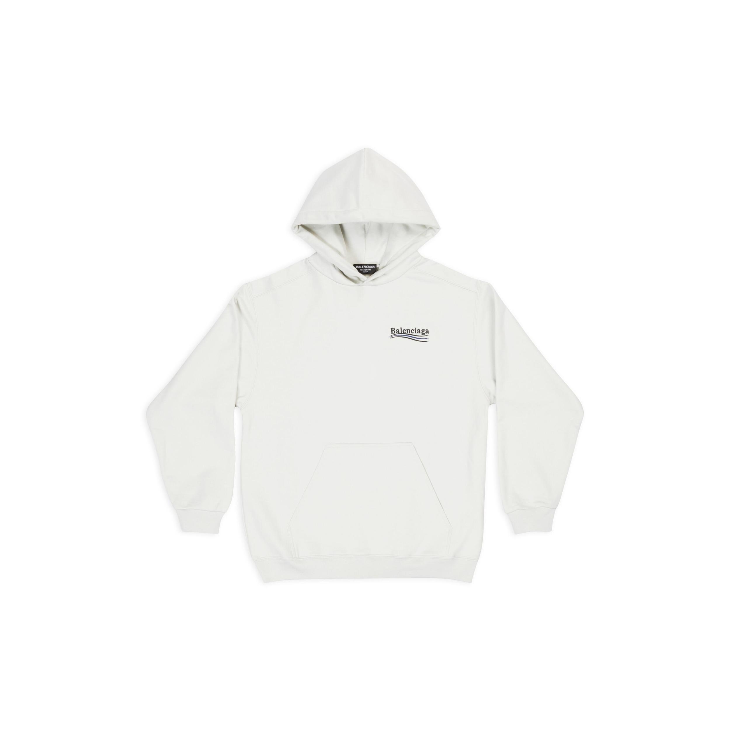 Men's Political Campaign Hoodie Medium Fit in White Product Image