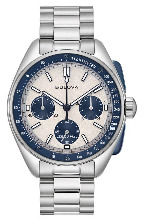 Bulova Mens Lunar Pilot Quartz Chronograph Stainless Steel Bracelet Watch Product Image