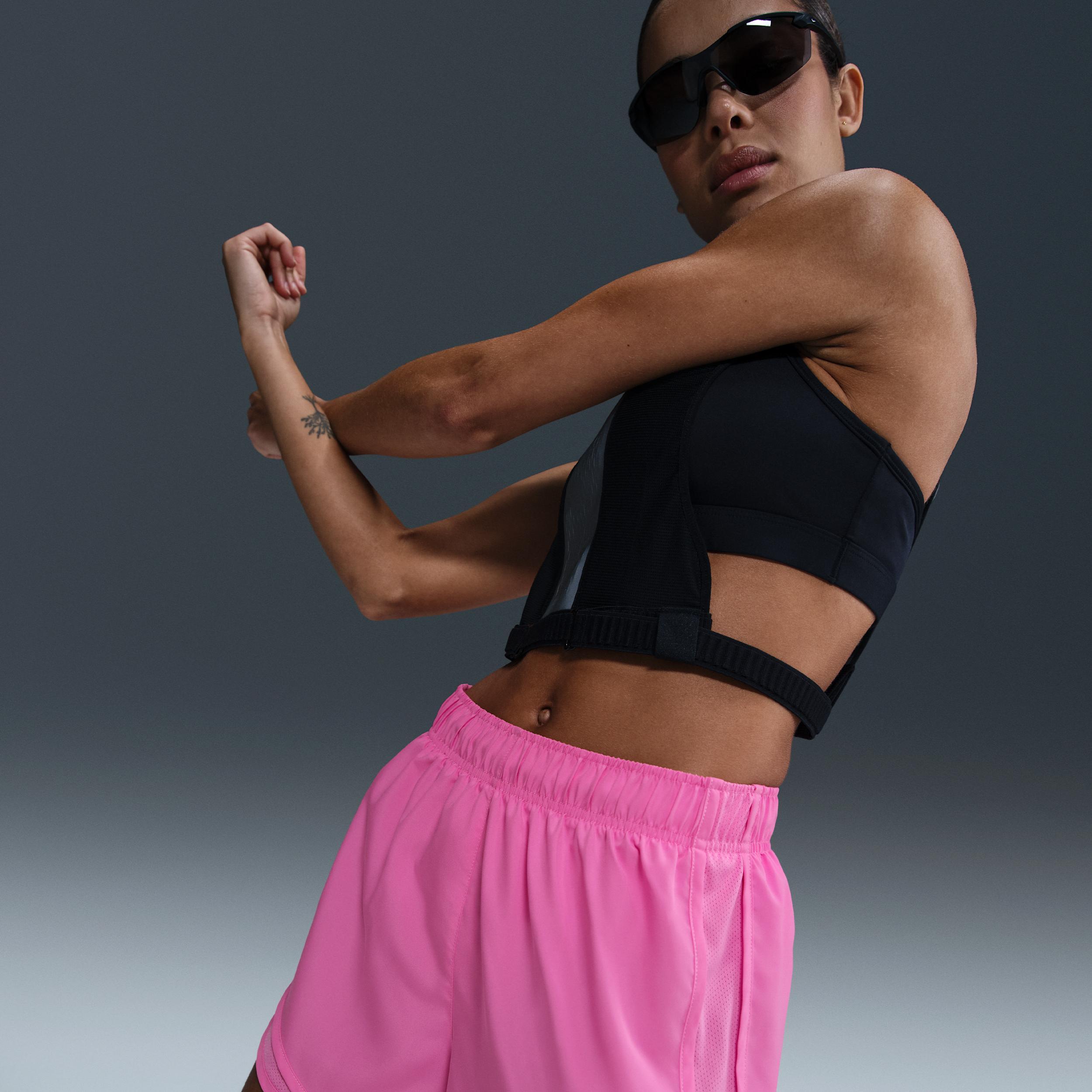 Nike Womens Tempo Dri-FIT Mid-Rise Brief-Lined Running Shorts | HM6096-675 Product Image