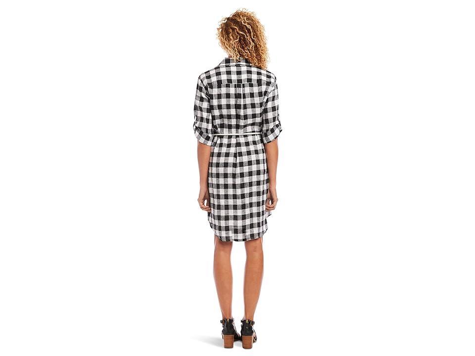 Karen Kane Check Shirtdress White) Women's Dress Product Image