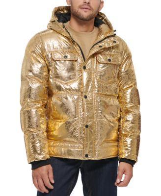 Men's Levi's® Heavyweight Hooded Puffer Jacket, Size: Medium, Gold Bandana Product Image