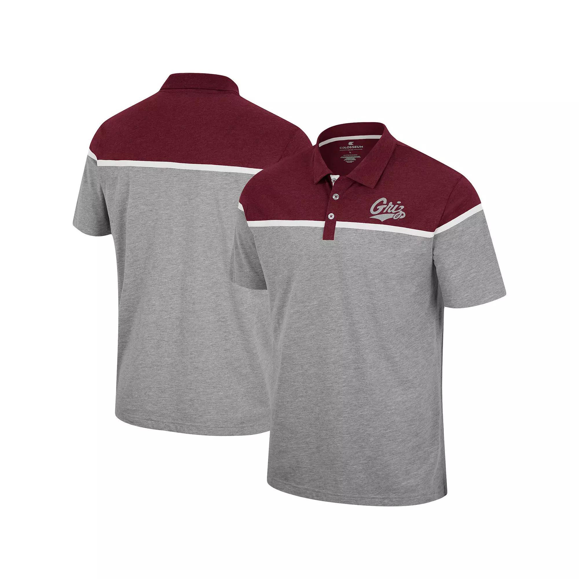 Men's Colosseum Heather Gray Montana Grizzlies Chamberlain Polo, Size: XL, Mon Grey Product Image