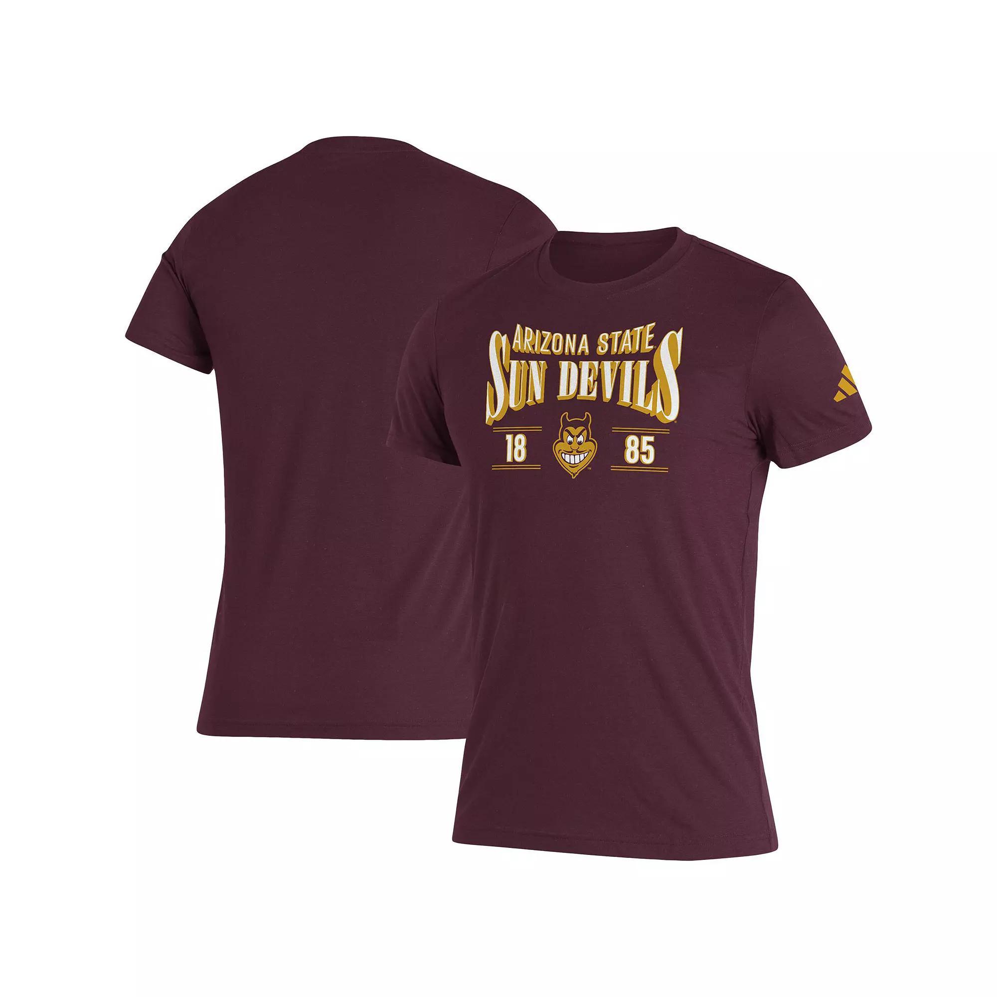 Men's adidas Maroon Arizona State Sun Devils Along The Shadow Tri-Blend T-Shirt, Size: Large, Red Product Image