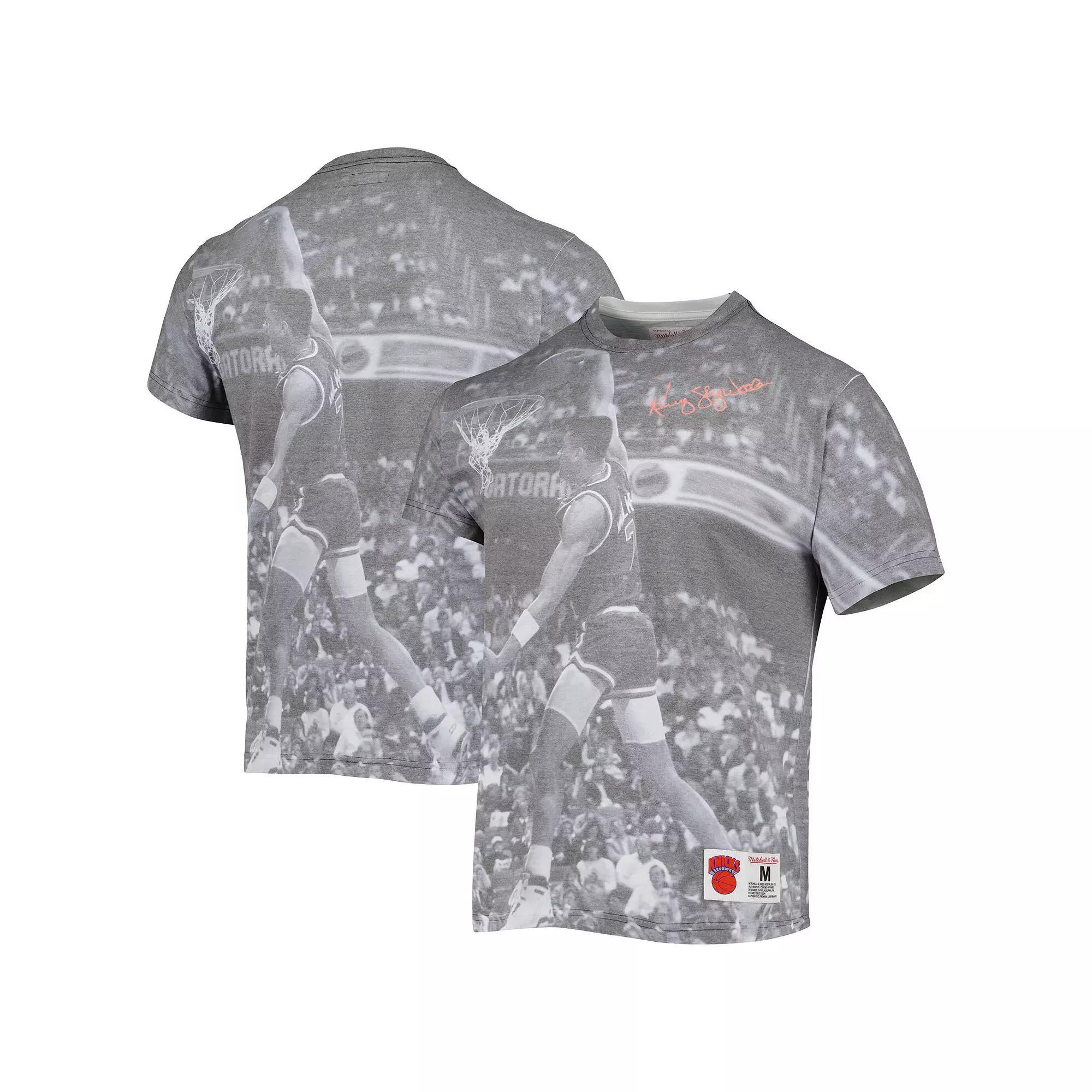 Men's Mitchell & Ness Kenny Walker Gray New York Knicks Above The Rim Sublimated T-Shirt, Size: Large, Grey Product Image