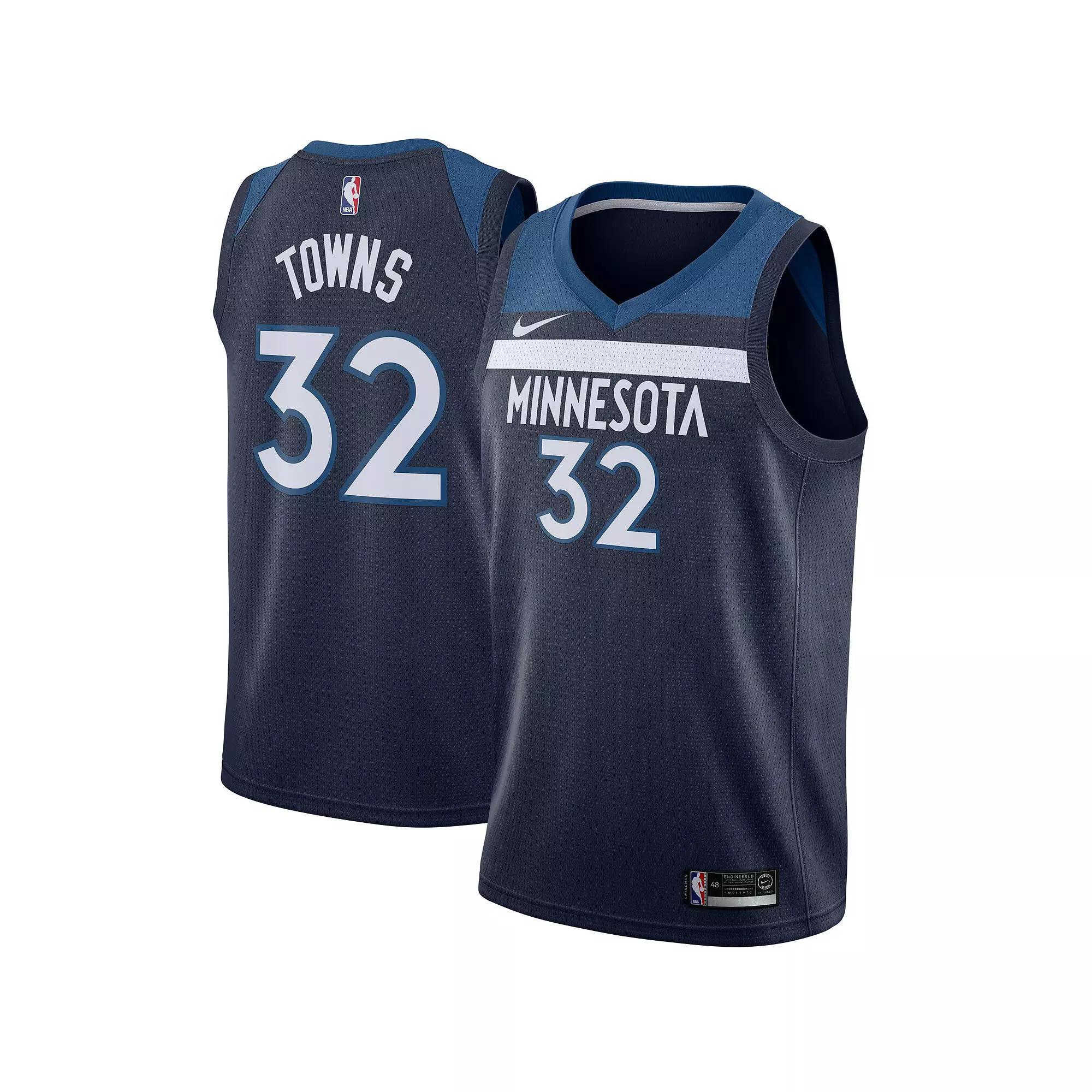 Mens Nike Karl-Anthony Towns Minnesota Timberwolves Swingman Jersey - Icon Edition Blue Product Image