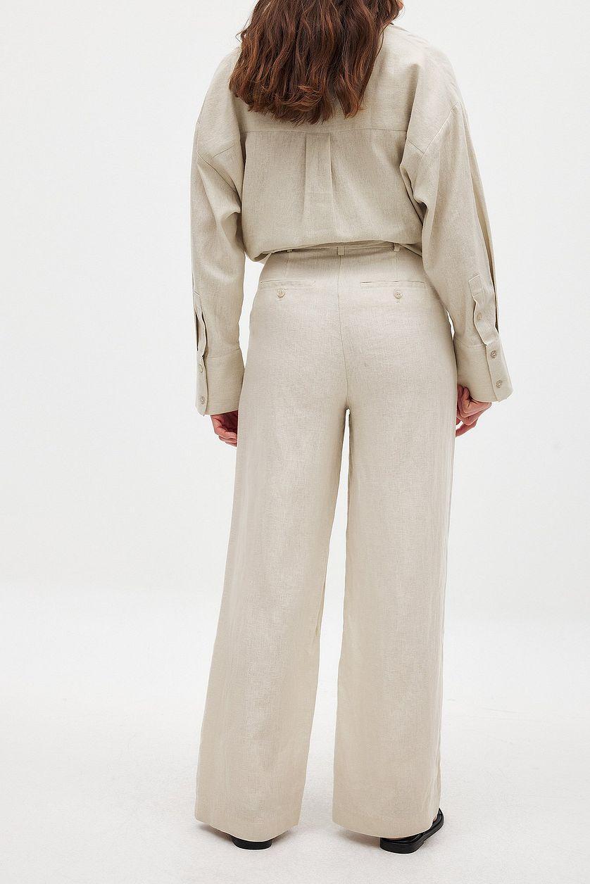 Linen Wide Leg Pants Product Image