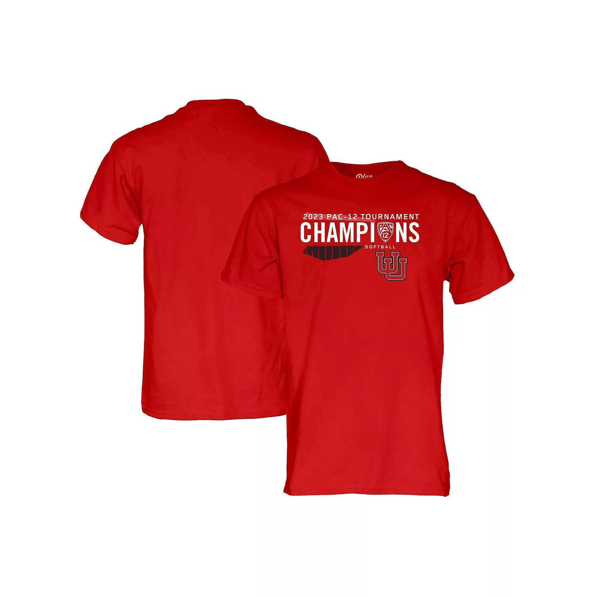 Blue 84  Red Utah Utes 2023 PAC-12 Softball Conference Tournament Champions T-Shirt, Men's, Size: XXL, Ute Red Product Image
