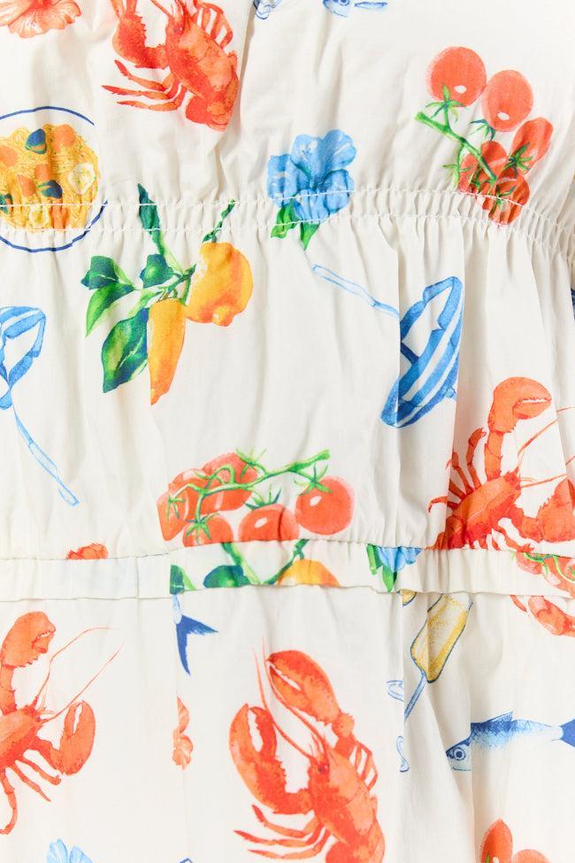 Everything I Love White Multi Icon Print Mini Dress FINAL SALE Product Image