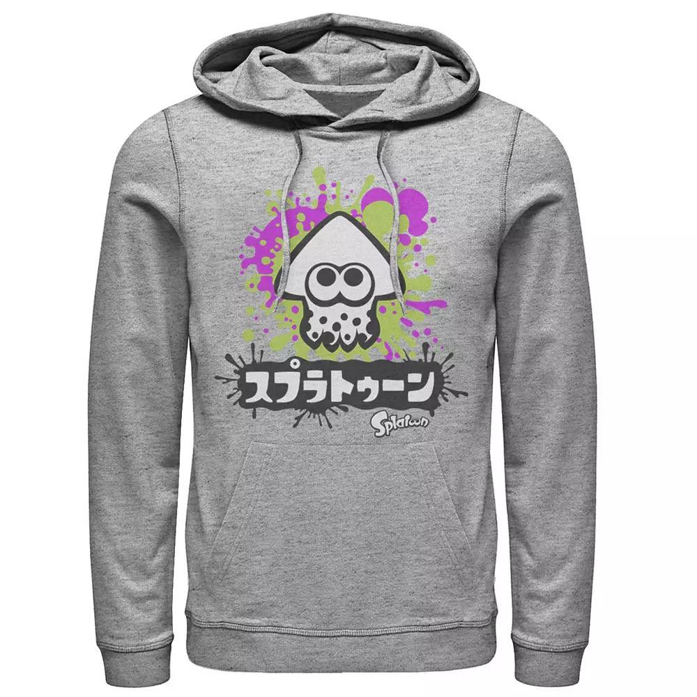 Men's Nintendo Splatoon Inkling Text Splatter Graphic Pullover Hoodie,  Product Image