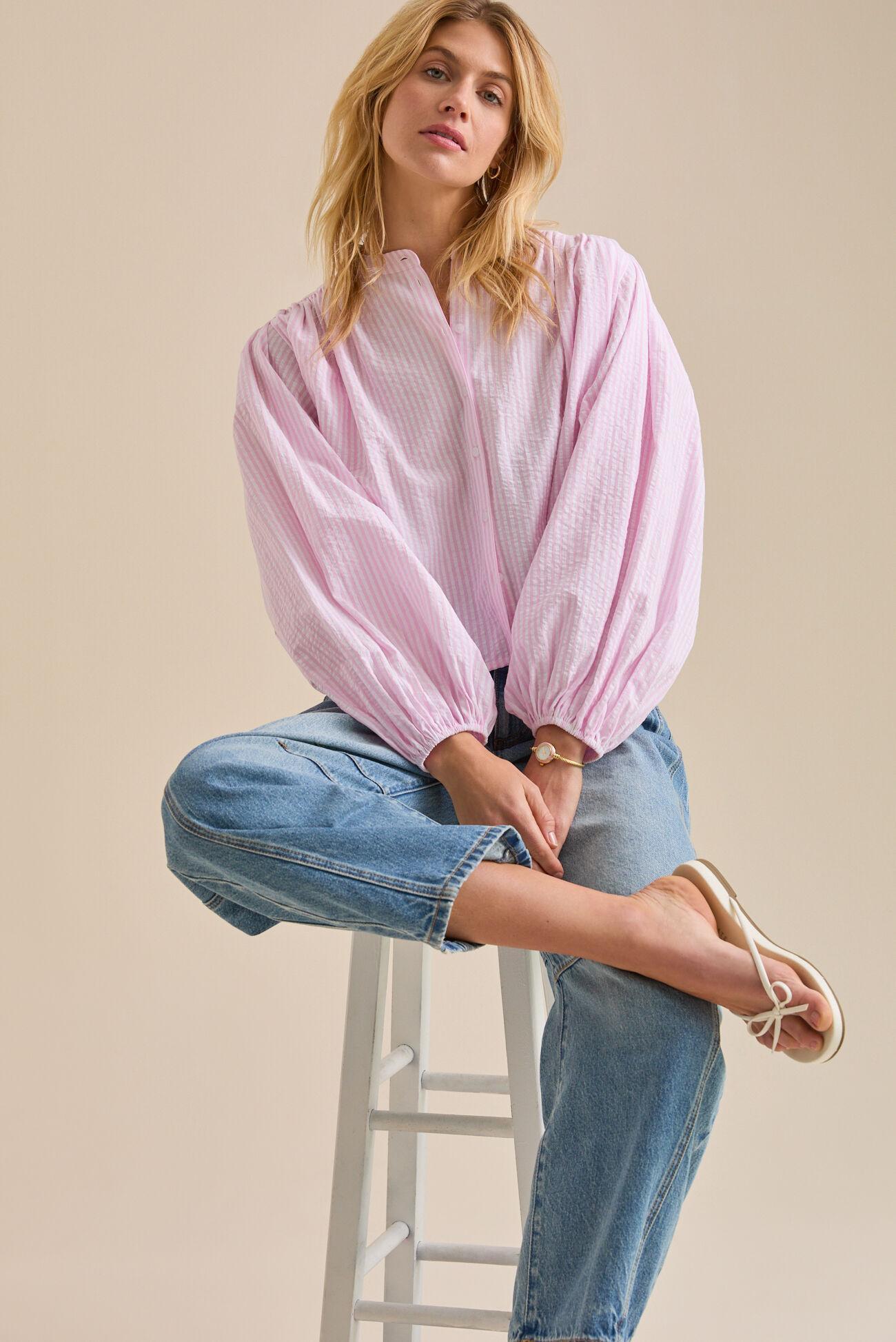 Linda Puff Sleeve Button Up Product Image