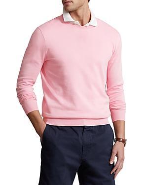 Cotton Crewneck Sweater In Pink Product Image