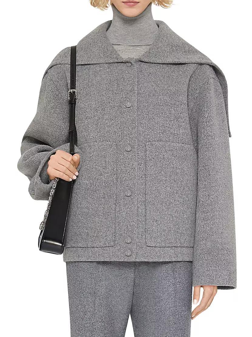 Hooded Jacket in Double Face Wool Product Image