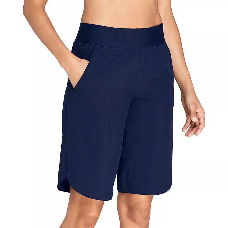 Womens Lands End 11 Quick Dry Swim Board Shorts With Panty Product Image