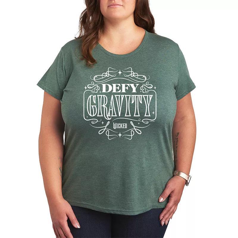 Plus Size Wicked Defy Gravity Tee, Women's, Size: 1XL, Black Product Image