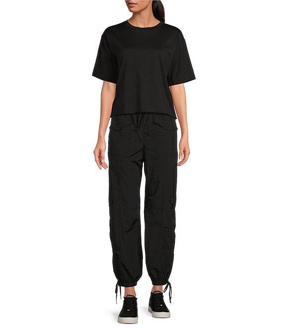 Gianni Bini Jersey Knit Crew Neck Short Sleeve Relaxed Tee Shirt Product Image