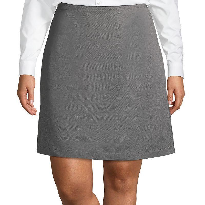 Plus Size Lands End School Uniform Blend Chino Skort, Womens Green Product Image