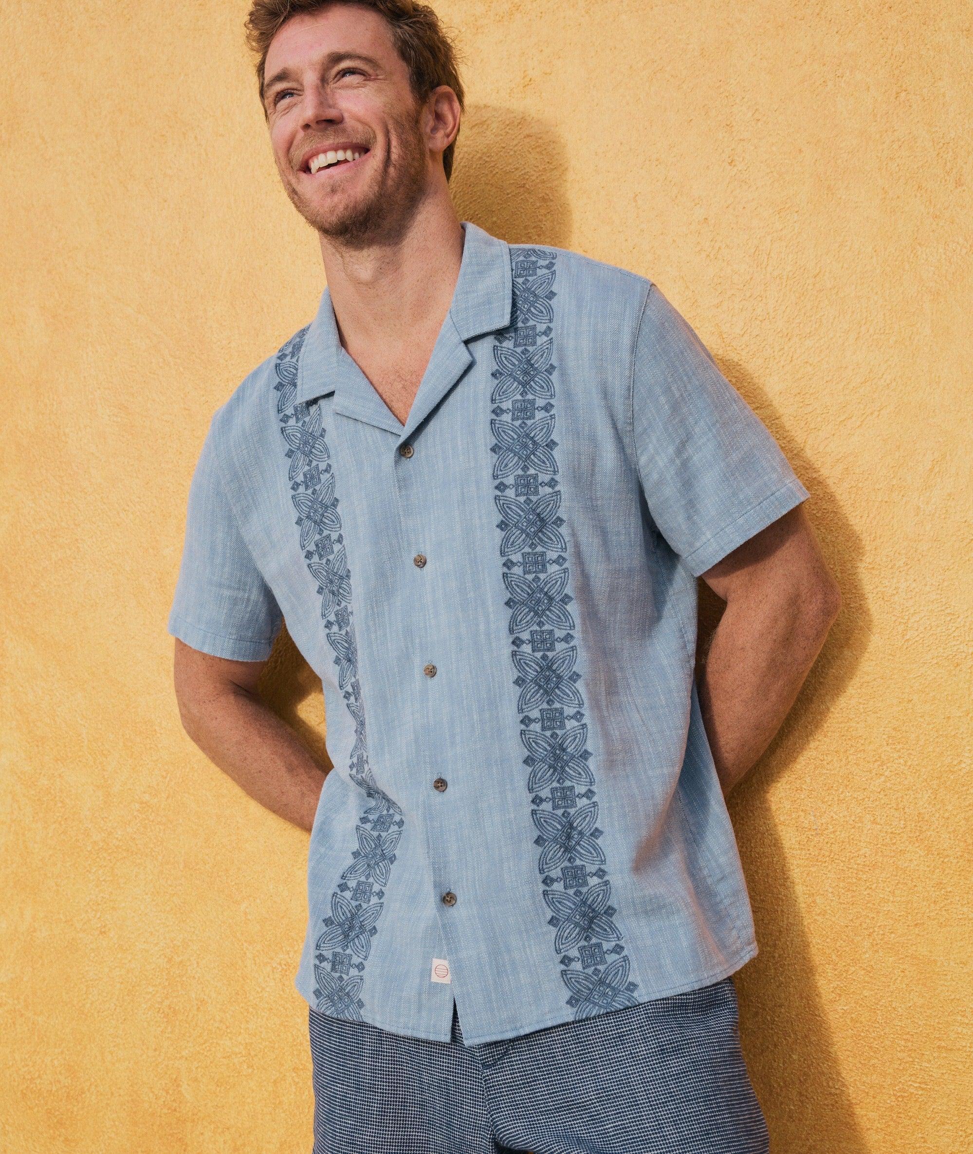 Stretch Selvage Embroidered Resort Shirt Product Image