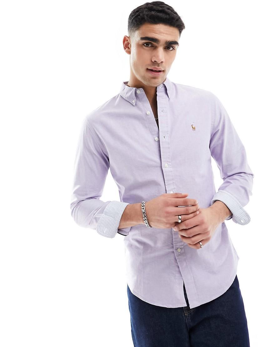 Polo Ralph Lauren icon logo oxford shirt slim fit Product Image