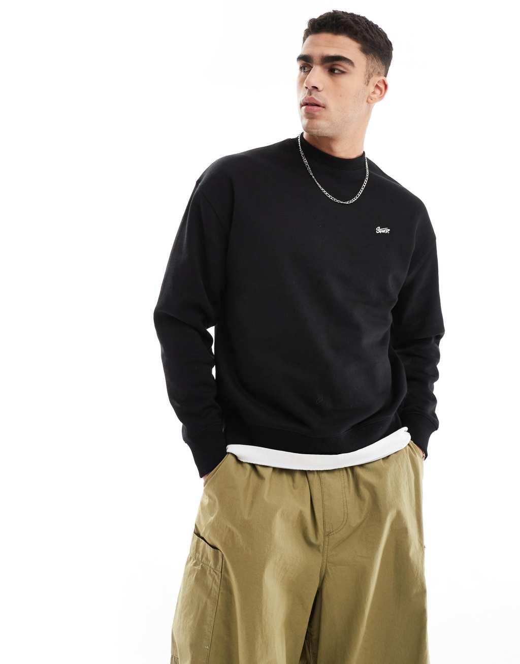 Pull&Bear STWD sweatshirt in black Product Image