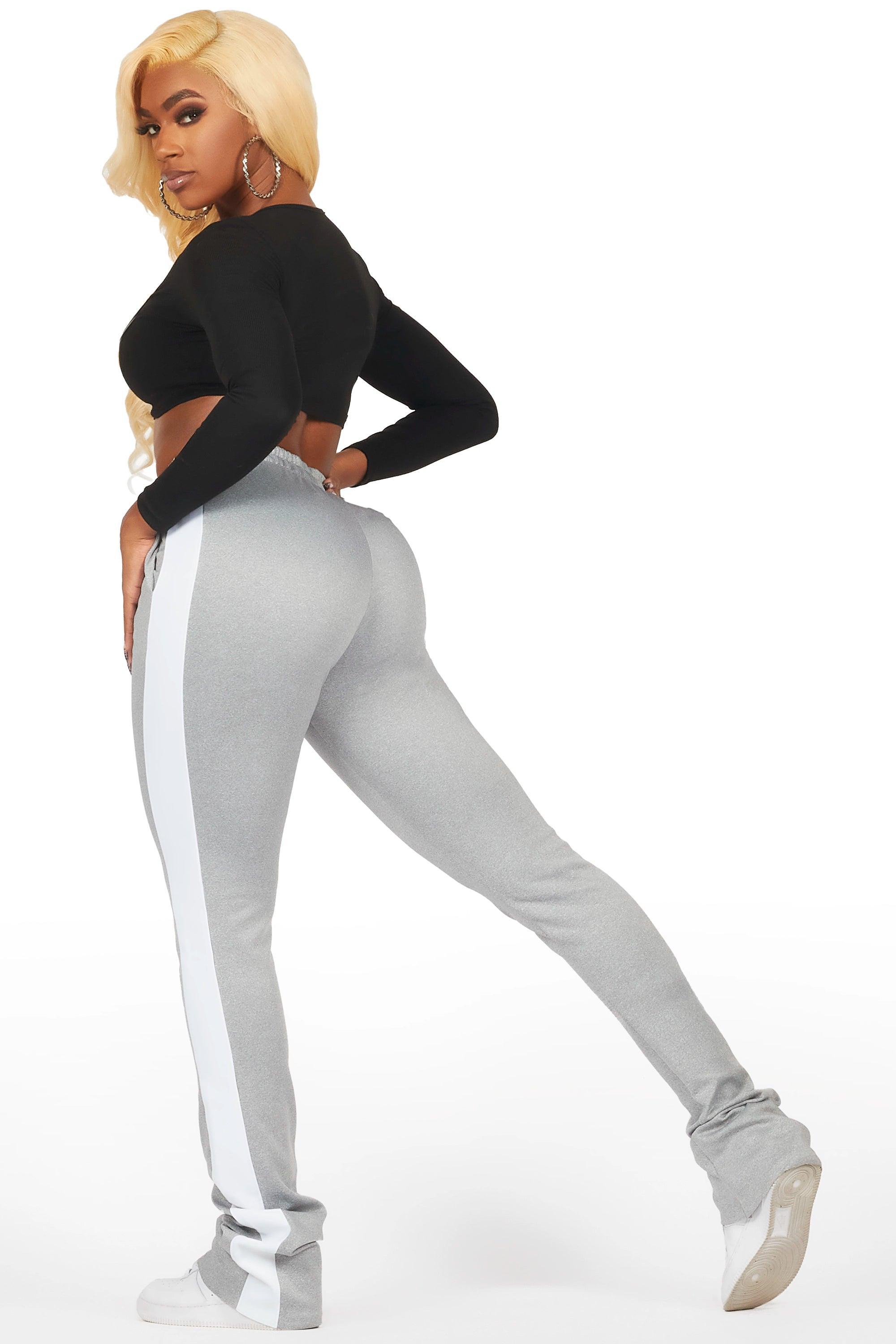 Savannah Heather Grey Super Stacked Track Pant Female Product Image