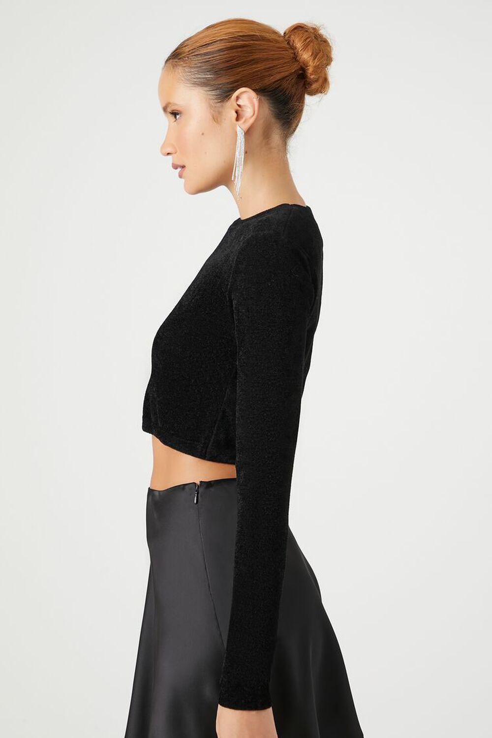 Cropped Long-Sleeve Sweater | Forever 21 Product Image