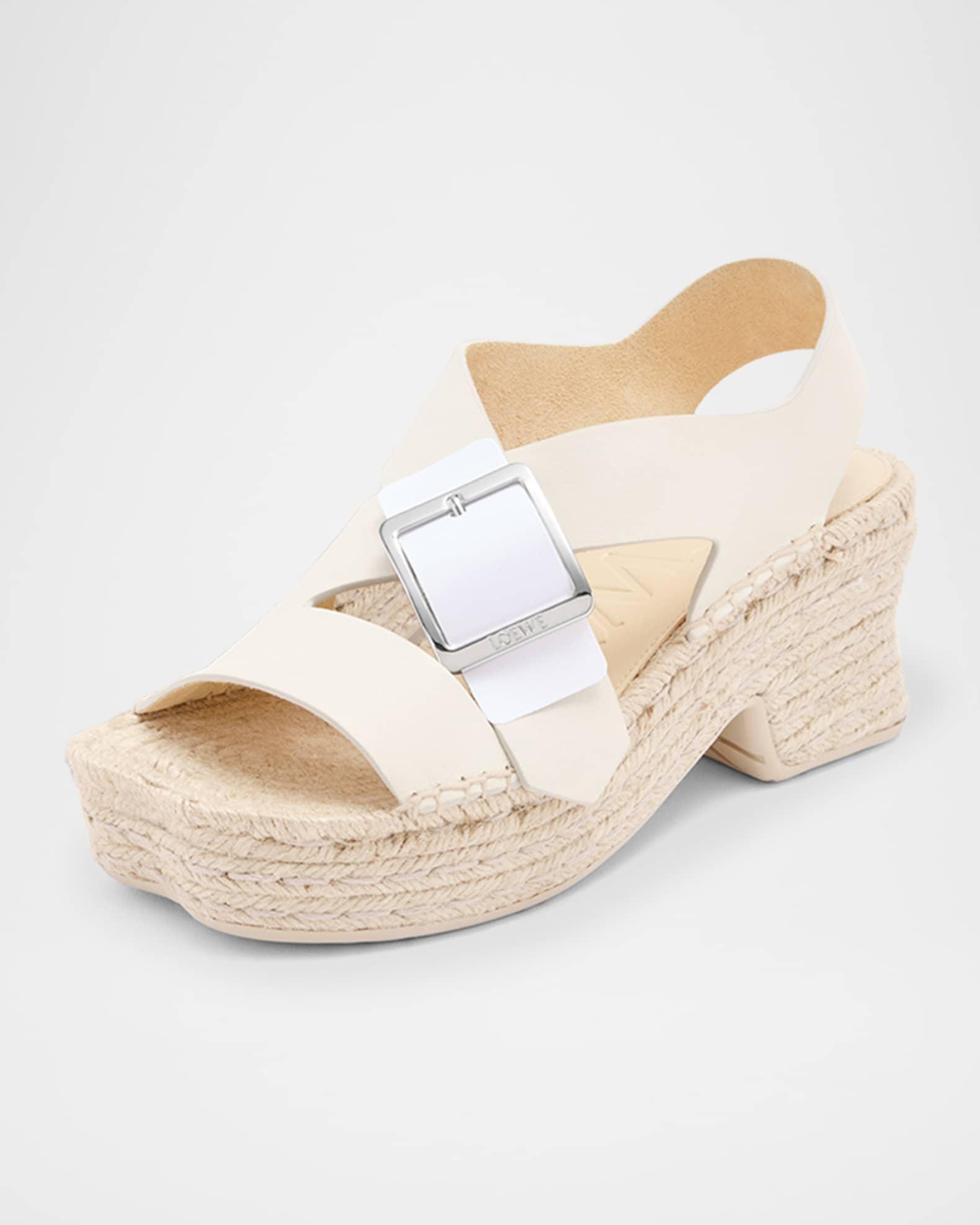 Petal Leather Platform Espadrille Sandals Product Image