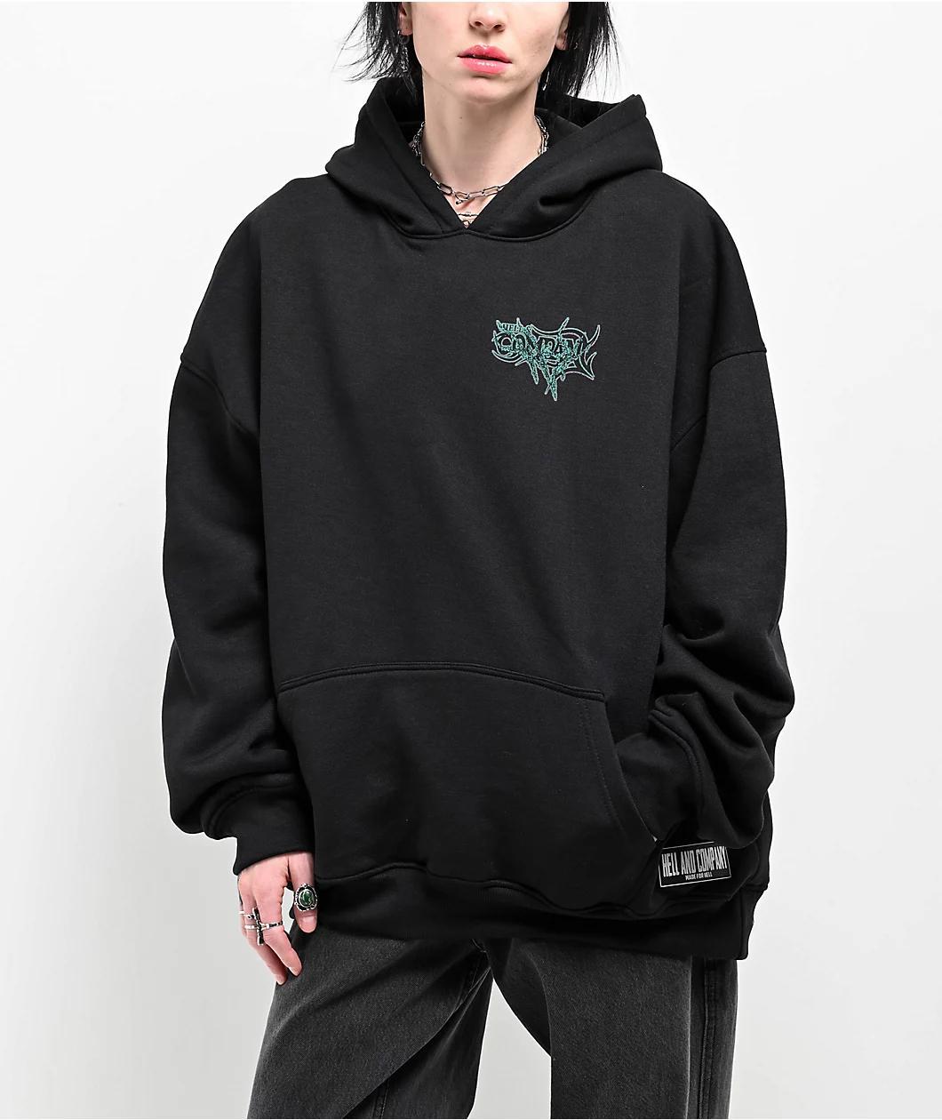 Hell & Company Blood Spills Black Hoodie Product Image