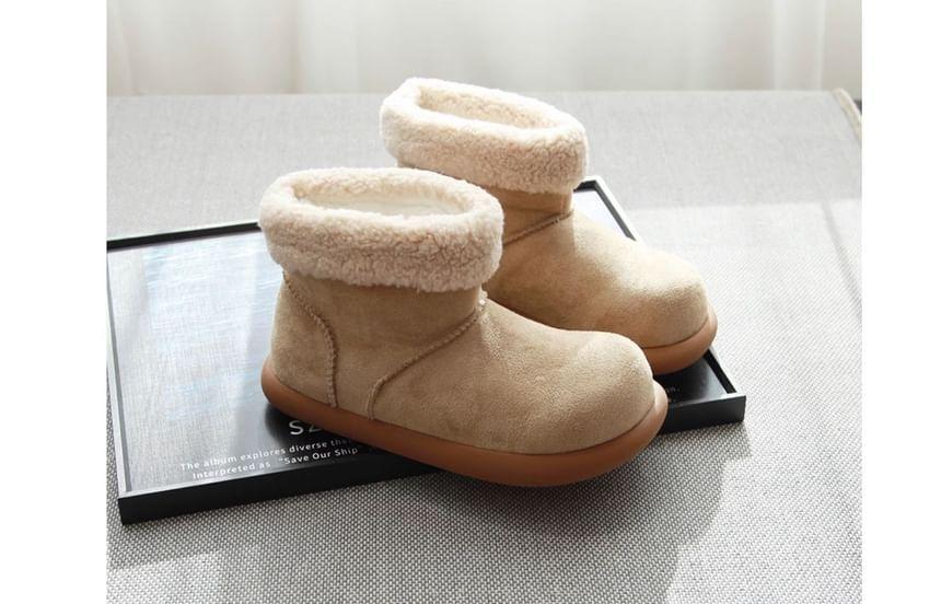 Platform Fluffy Trim Short Snow Boots Product Image