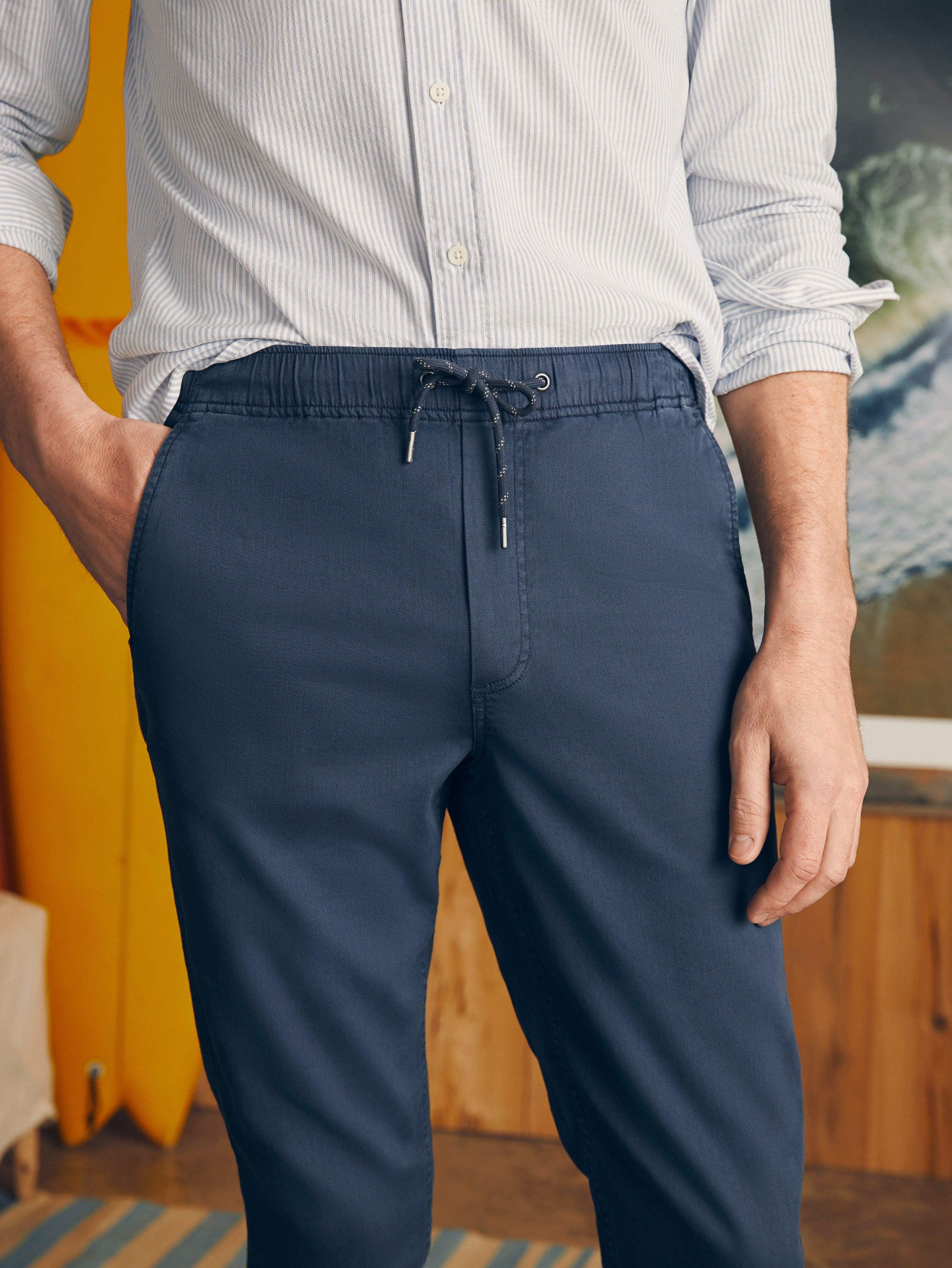 Essential Drawstring Pant - Washed Navy Male Product Image