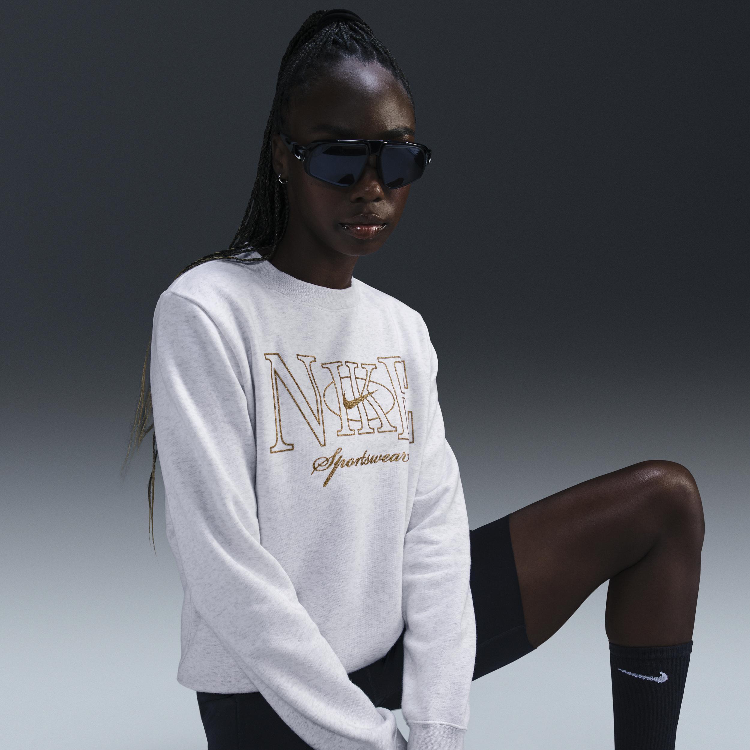 Nike Sportswear Club Fleece Women's Pullover Crew-Neck Sweatshirt Product Image