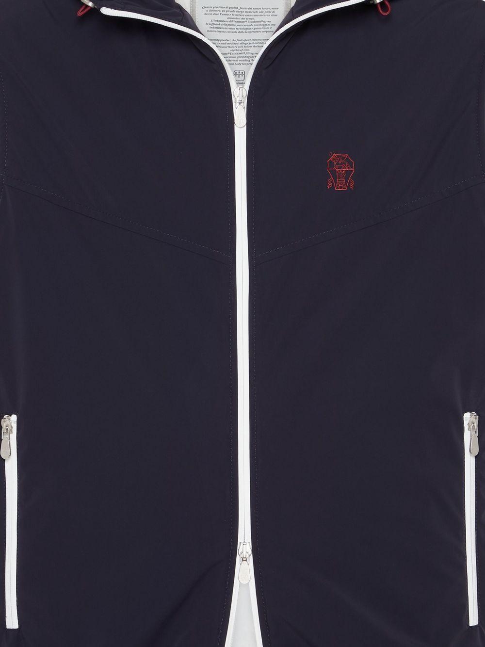 zip-up hooded gilet Product Image