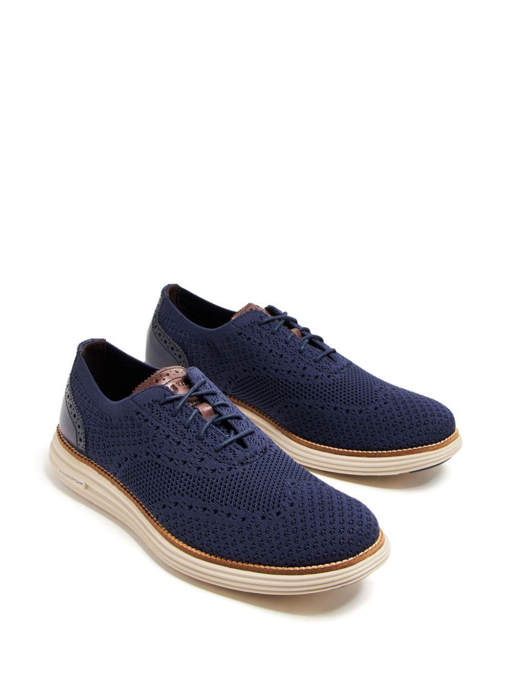 COLE HAAN Men's Riginalgrand Remastered Stitchlite Lace Up Wingtip Oxford Sneakers In Blue Product Image