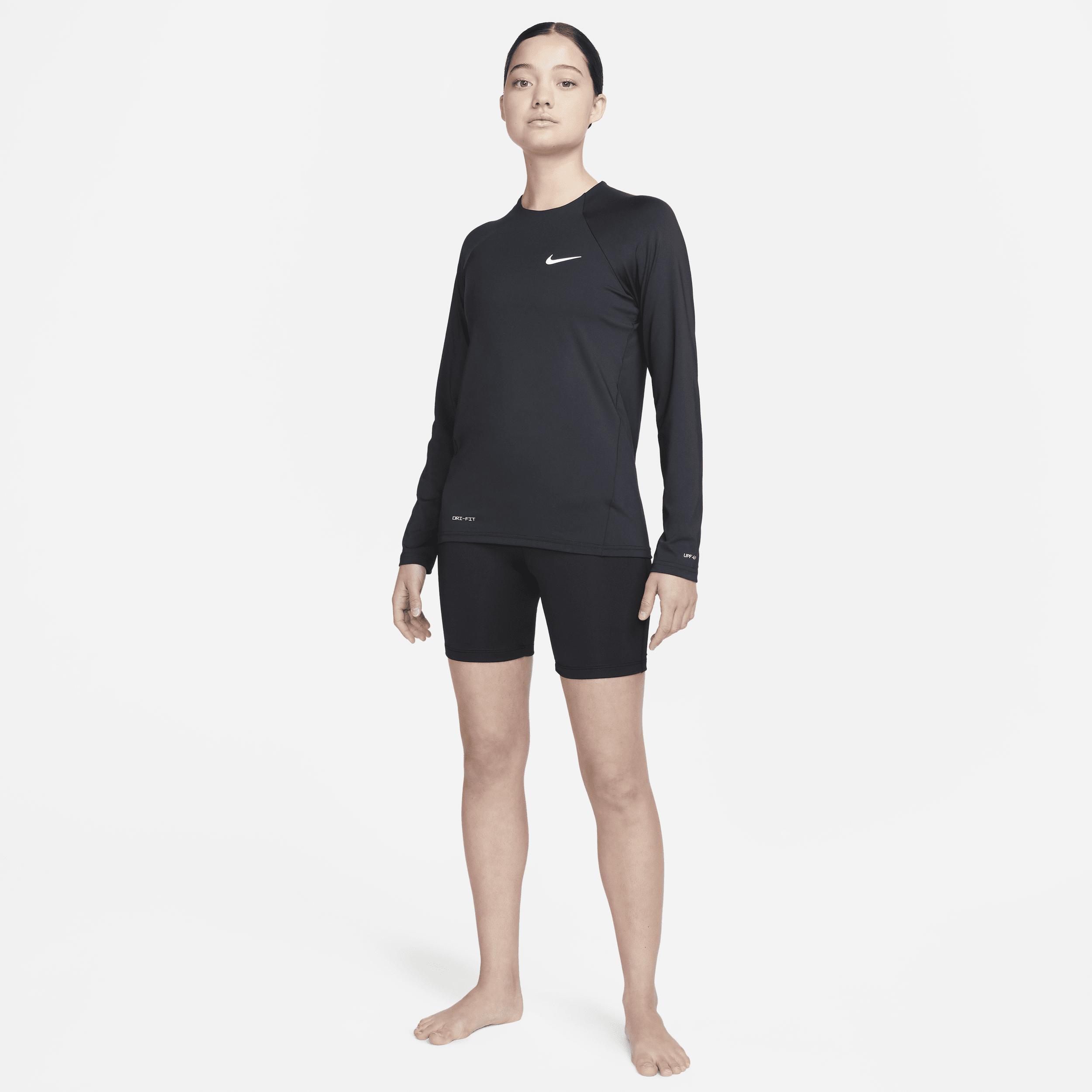 Nike Women's Essential Dri-FIT Long-Sleeve Hydroguard Swim Top (Plus Size) Product Image