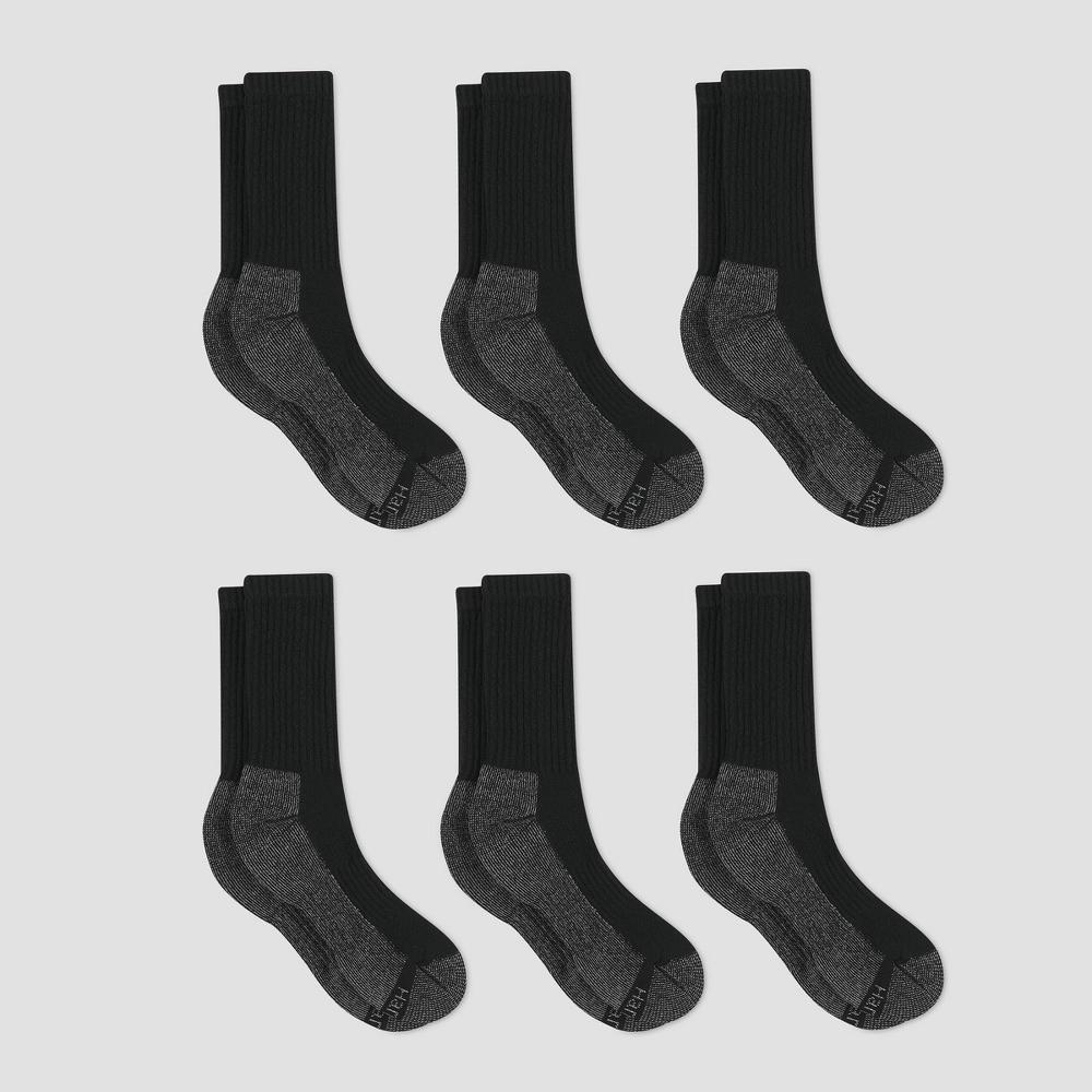 Hanes Double Tough Mens Work Crew Socks, Shoe Sizes 12-14, 6-Pairs White 6-12 Product Image