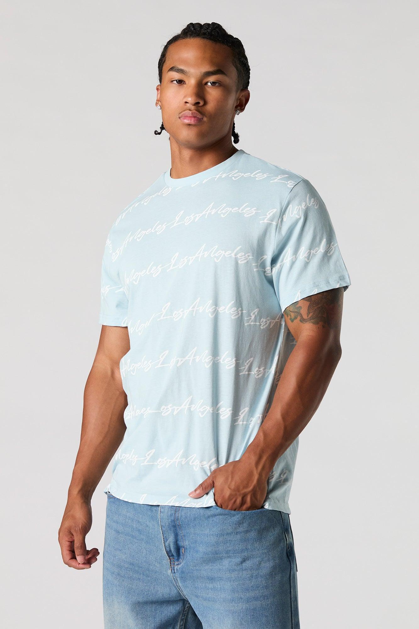 Los Angeles Script Print T-Shirt Male Product Image