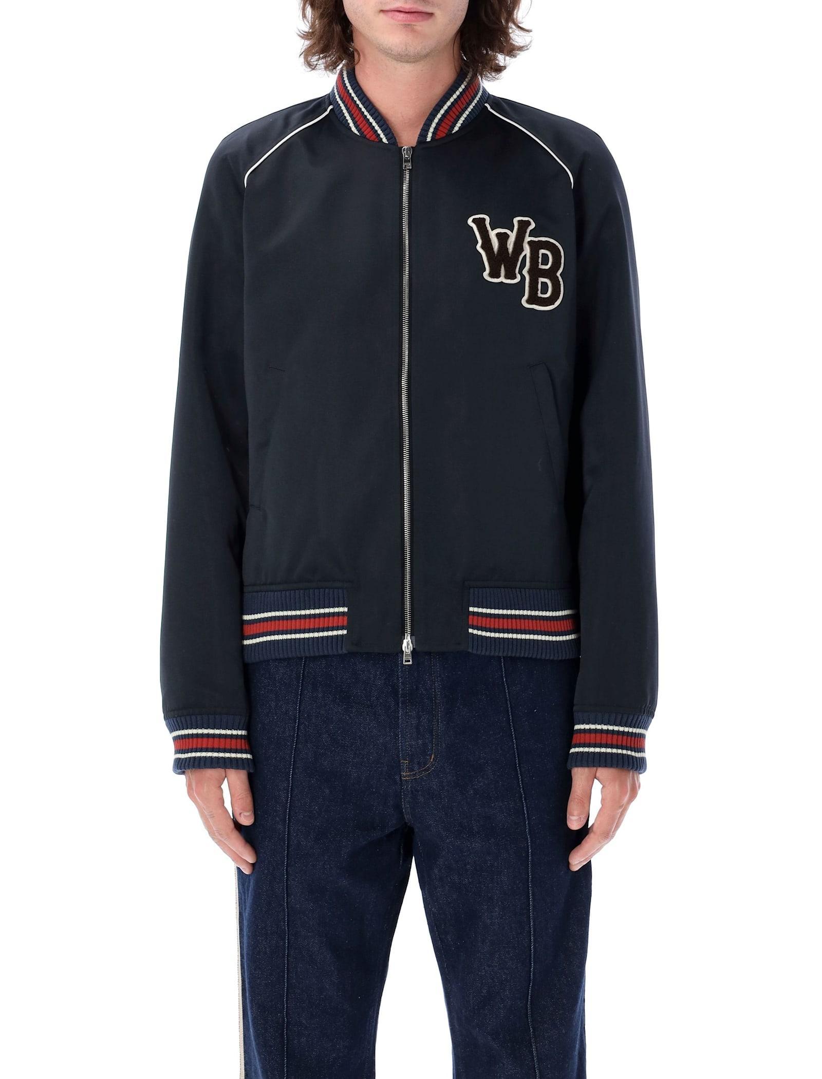 WALES BONNER Marvel Jacket In Blu Navy Product Image