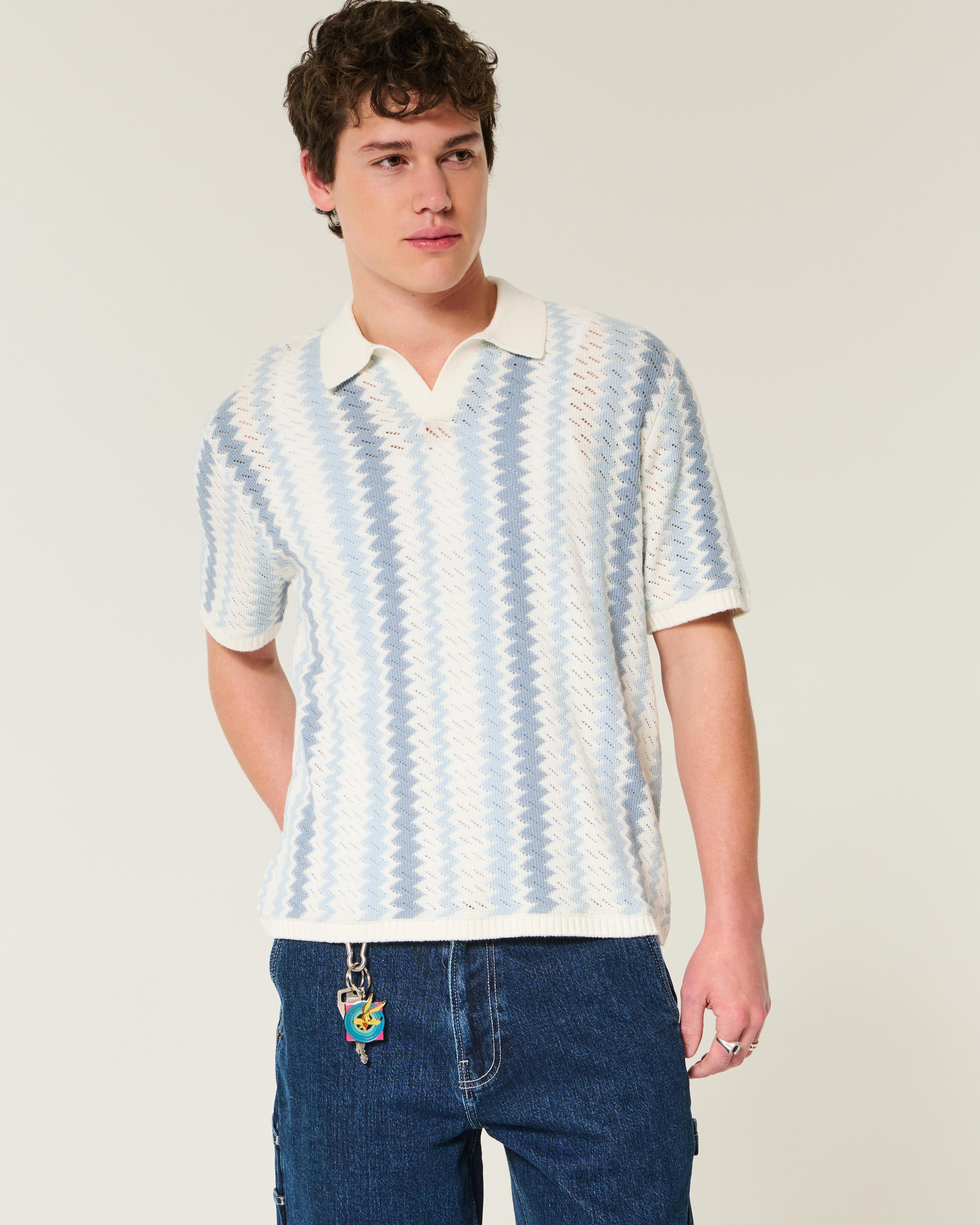 Boxy Pattern Sweater Polo Product Image