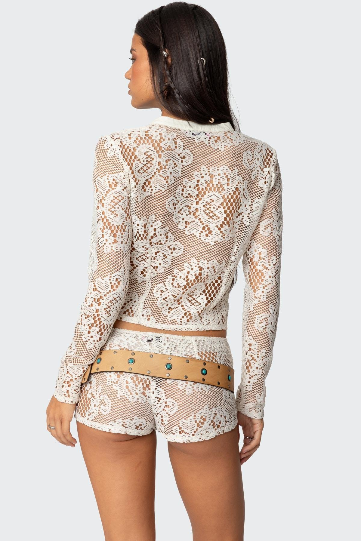Peyson Sheer Lace Top Product Image