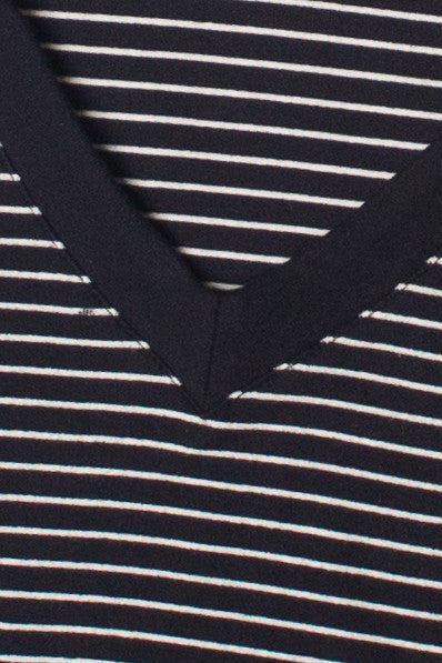 Striped Crop Polo Tee Product Image