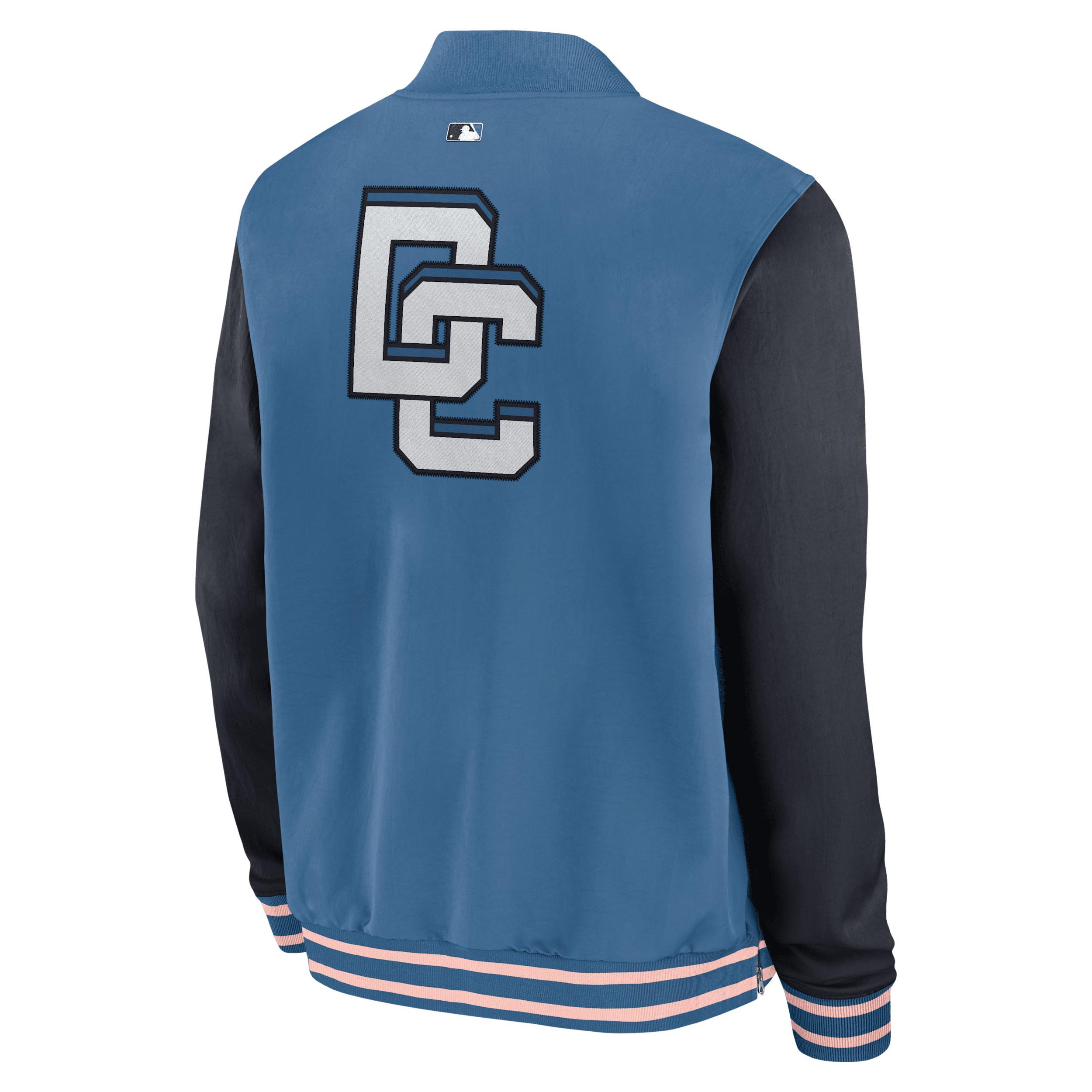 Washington Nationals Authentic Collection City Connect Nike Men's MLB Full-Zip Bomber Jacket Product Image