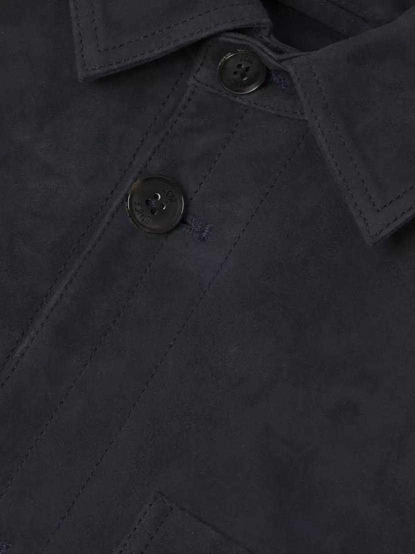 Suede Button-Front Overshirt Product Image