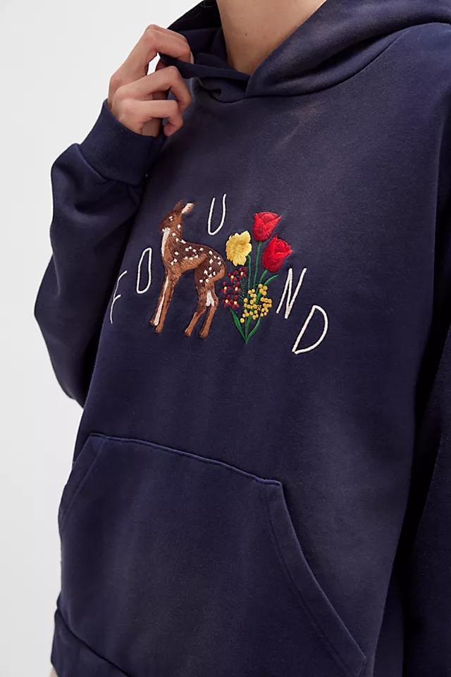 Found Floral Embroidered Deer Hoodie Product Image