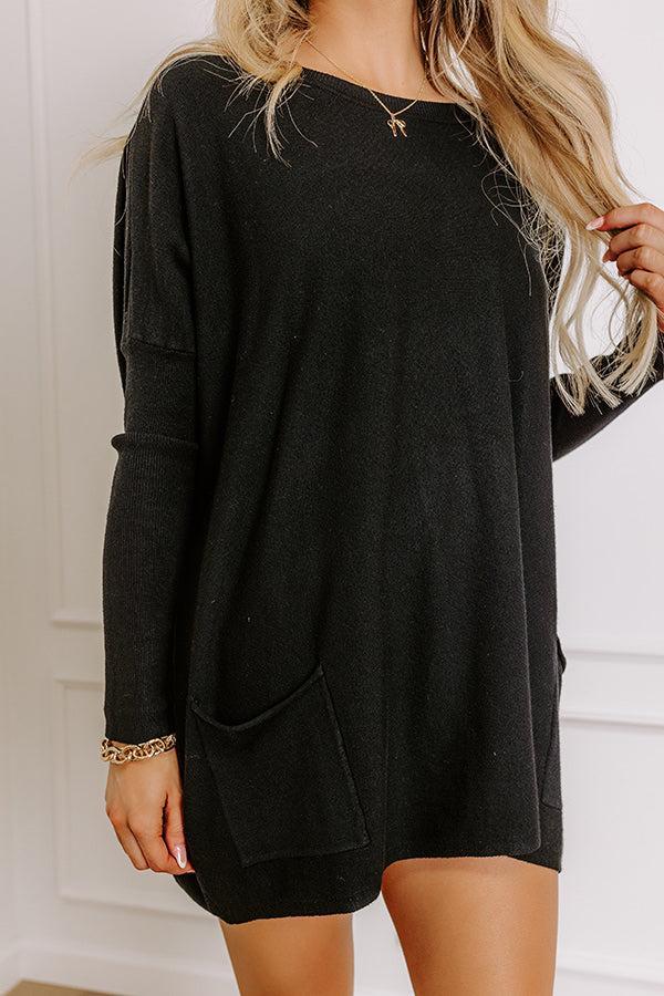 Always Cozy Sweater Top in Black Product Image