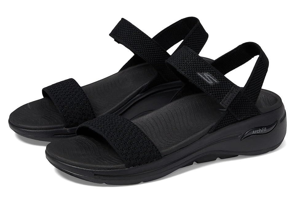 SKECHERS Performance Go Walk Arch Fit Sandal-Polished Black) Women's Shoes Product Image