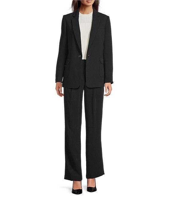 Donna Karan Crepe One button Cargo Jacket Product Image