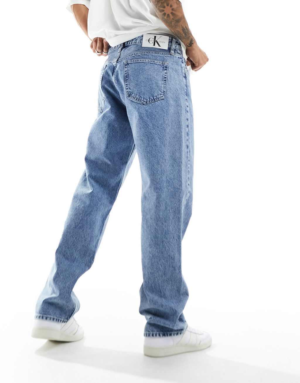 Calvin Klein Jeans '90s straight leg jeans in light blue wash Product Image