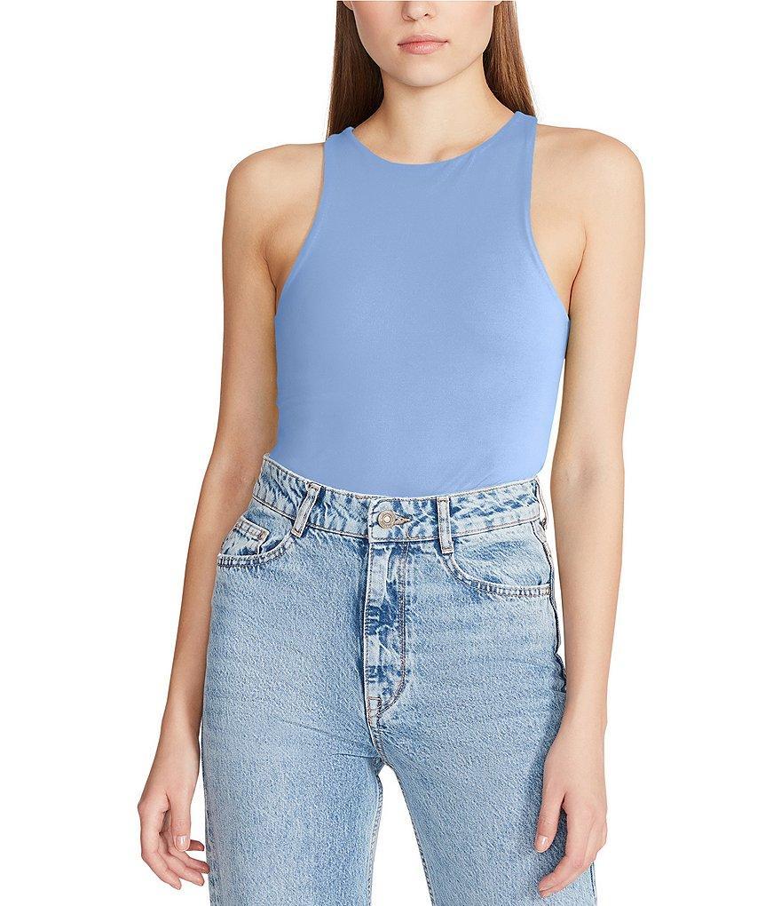 Steve Madden Nico Knit Crew Neck Sleeveless Bodysuit Product Image