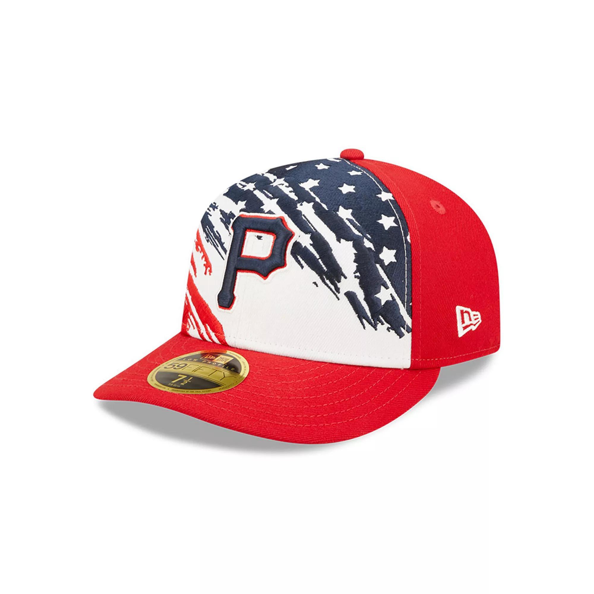 Men's New Era Red Pittsburgh Pirates 2022 4th of July Low Profile 59FIFTY Fitted Hat,  Product Image