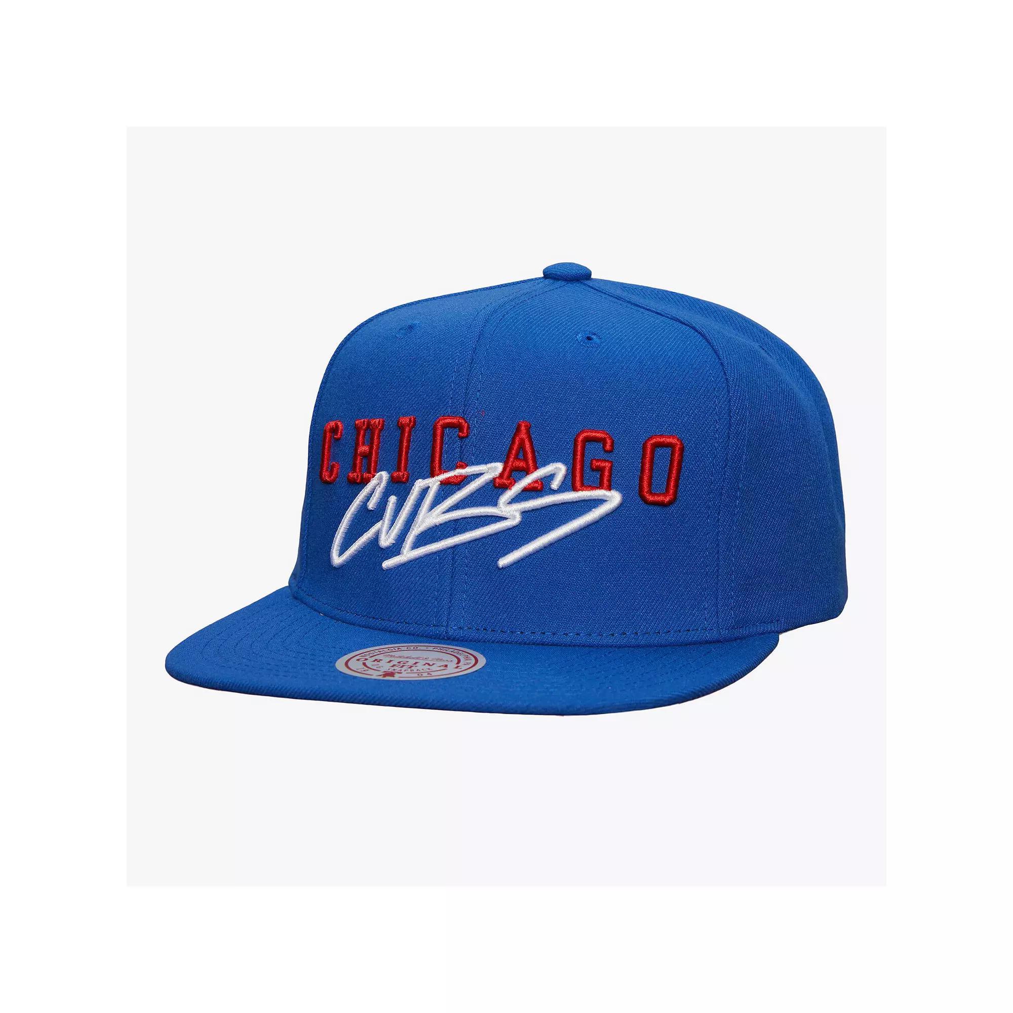 Men's Mitchell & Ness Royal Chicago Cubs Team Tagged Snapback Hat, Blue Product Image