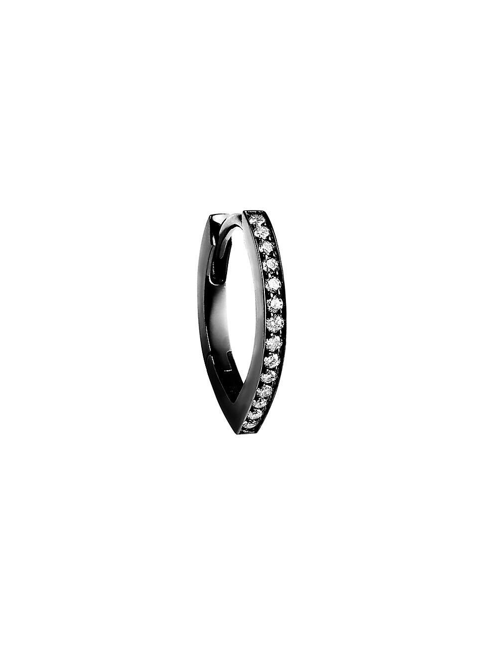 Womens Antifer 18K Black Gold & 0.07 TCW Diamond Single Hoop Earring Product Image